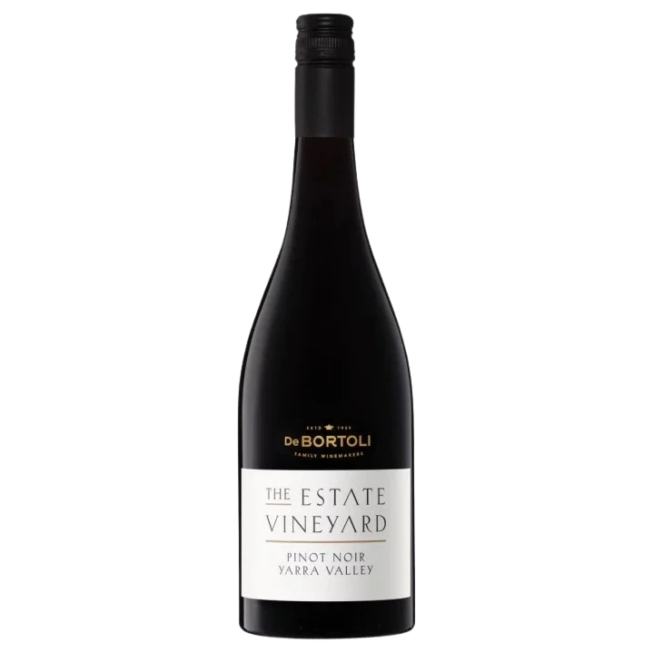 A bottle of De Bortoli Estate Range Vineyard Pinot Noir 2024 750ml Red Wine