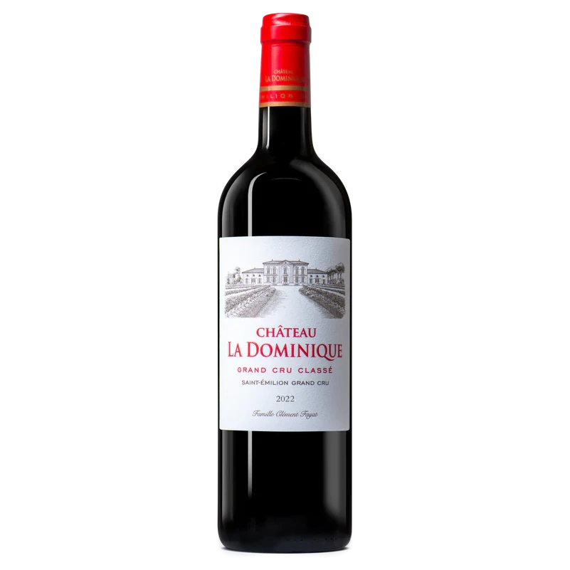 A bottle of 2021 Chateau La Dominique 750ml Red Wine