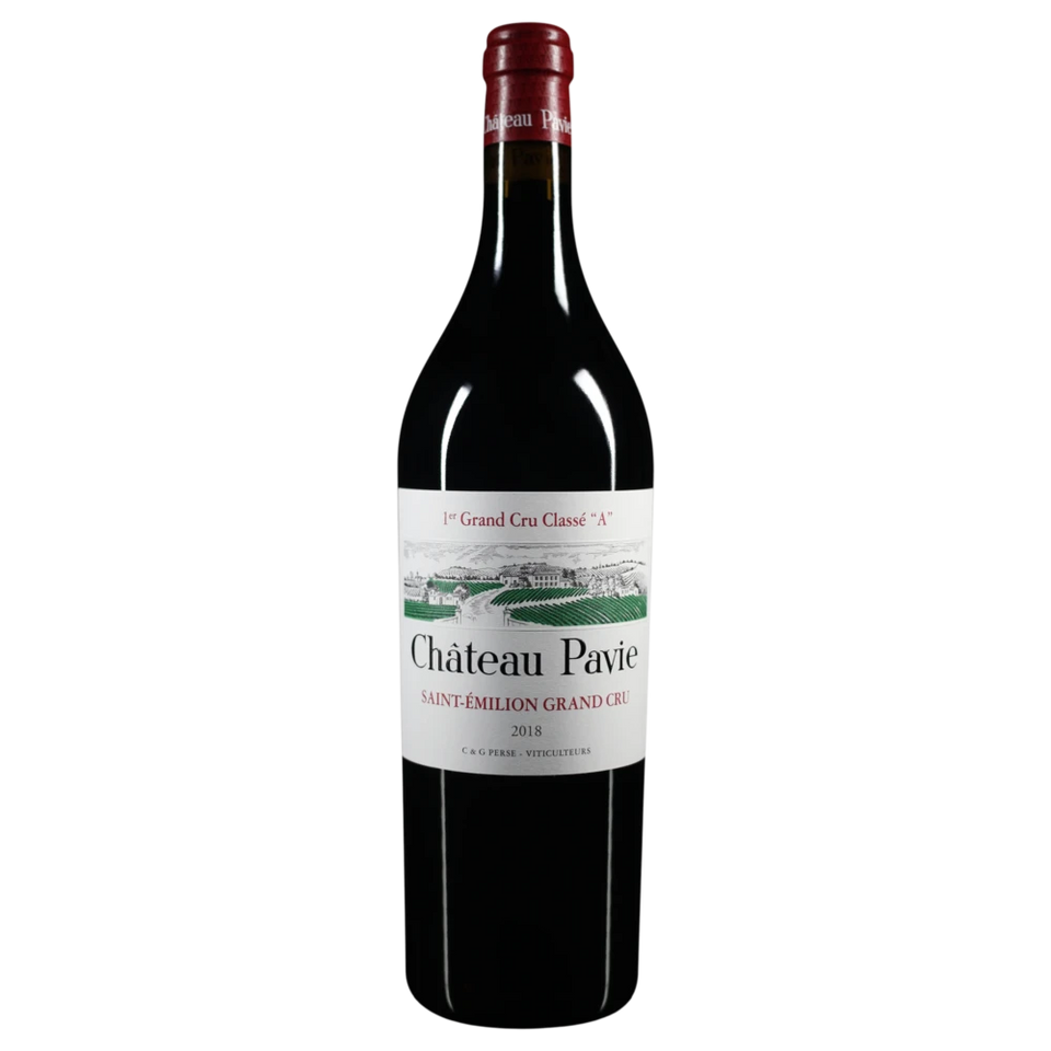 A bottle of 2015 Chateau Pavie 6000ml Red Wine