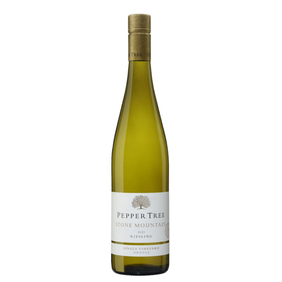 A bottle of 2023 Pepper Tree Stone Mountain Riesling Orange 750ml White Wine
