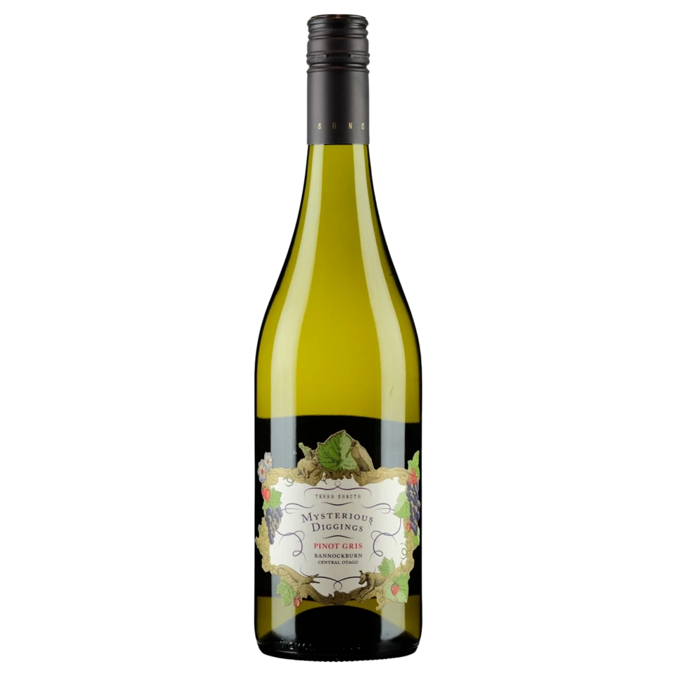 A bottle of 2023 Terra Sancta Mysterious Diggings Pinot Gris 750ml White Wine