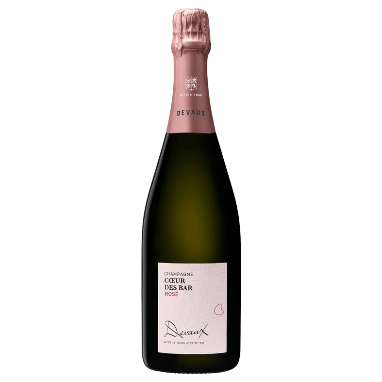 A bottle of NV Devaux Coeur Des Bar Rose 750ml Red Wine