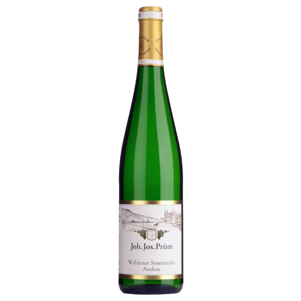 A bottle of 2018 Joh Jos Prüm Wehlener Sonnenuhr Riesling Auslese GOLDKAPSEL 750ml White Wine
