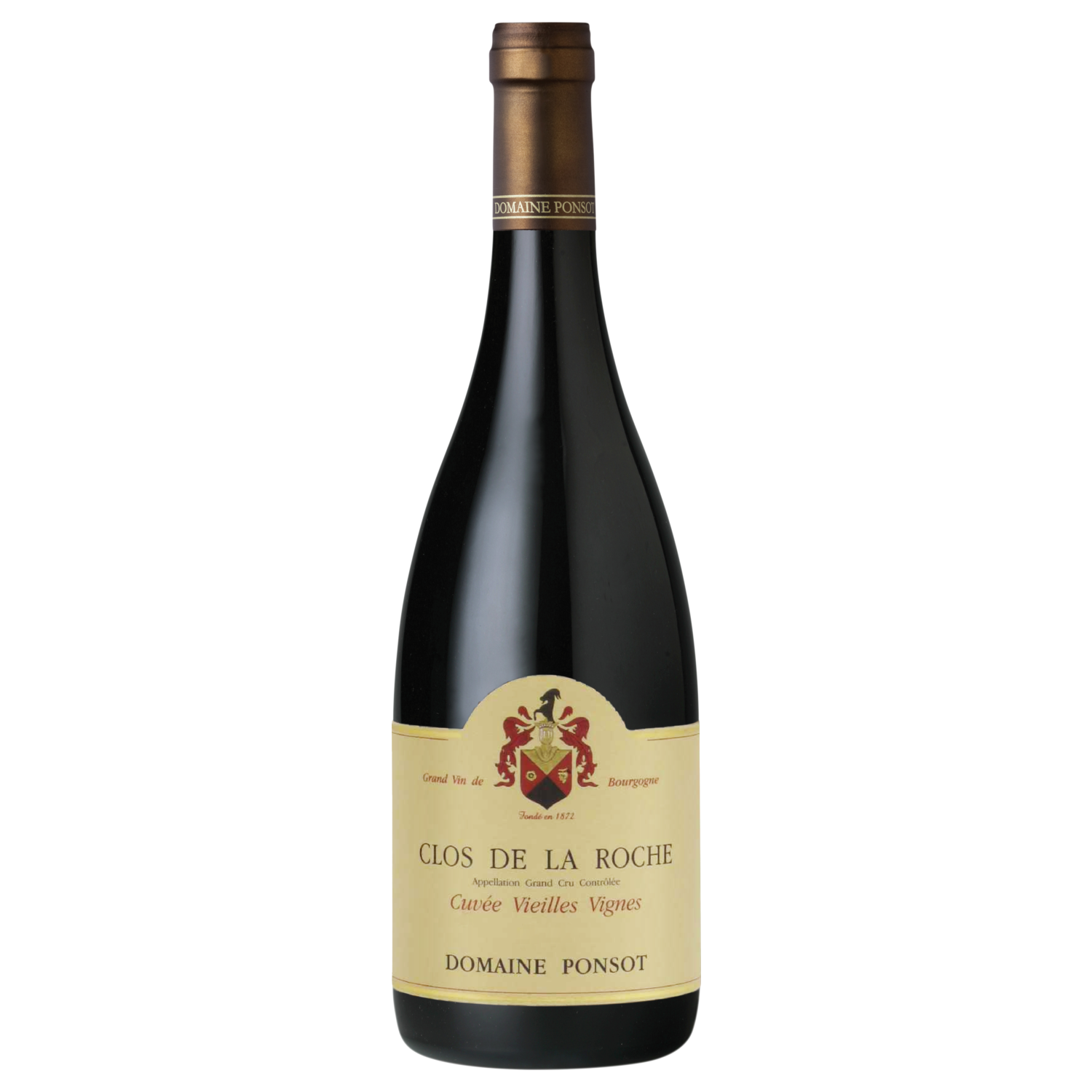 A bottle of 2021 Domaine Ponsot Grand Cru Clos de la Roche Vieilles Vignes 750ml Red Wine