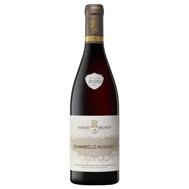 A bottle of 2018 A Bichot ChmbolleMusignyAOC Burgundy 750ml Red Wine