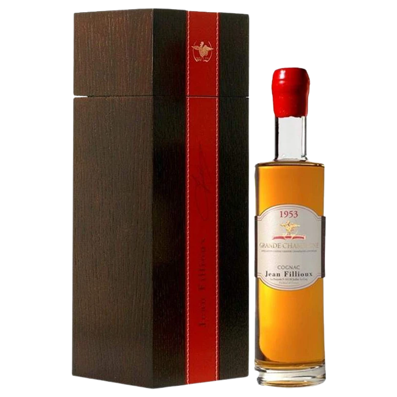 A bottle of 1953 Cognac Jean Fillioux 42% 350ml