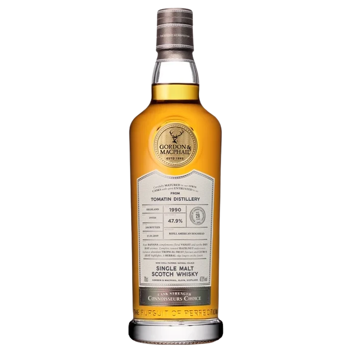 A bottle of 1990 G&M Connoisseurs Choice Tomatin Whisky 47.9% 700ml