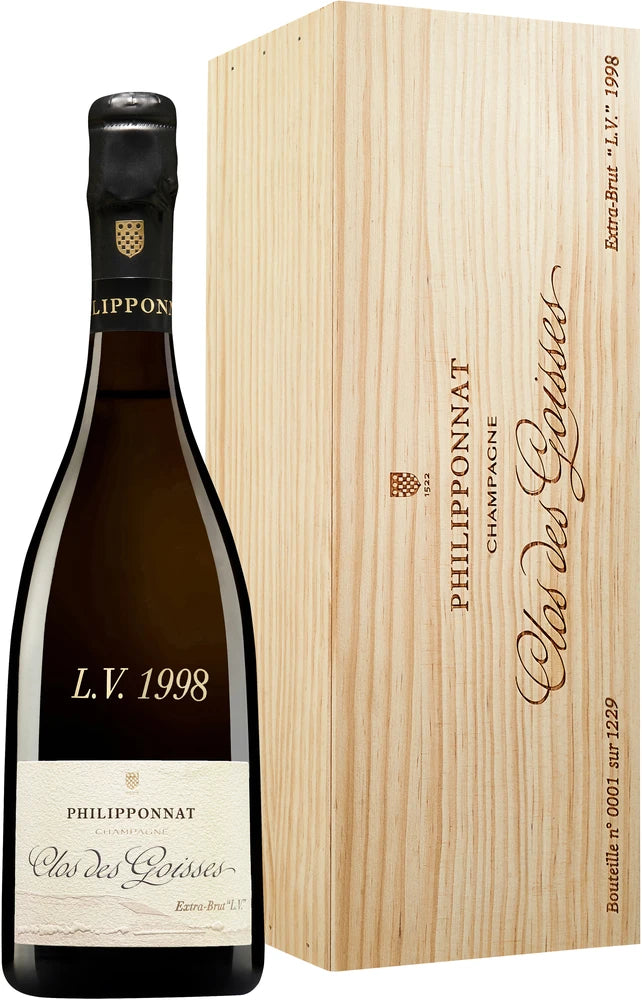 A bottle of 1998 Clos des Goisses LV 750ml White Wine