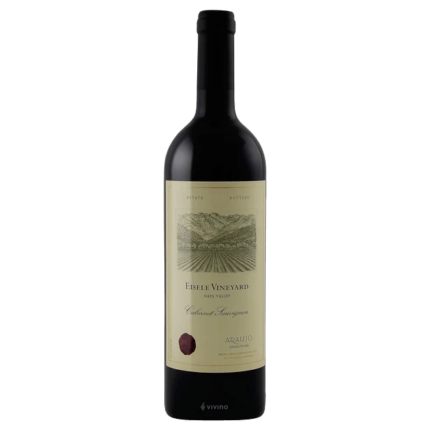 A bottle of 2007 Araujo Eisele Vineyard Cabernet Sauvignon 750ml Red Wine