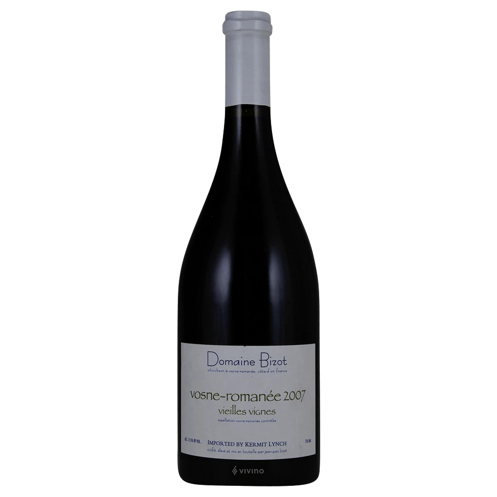 A bottle of 2007 Domaine Jean Yves Bizot Vosne Romanée Vieilles Vignes 750ml Red Wine