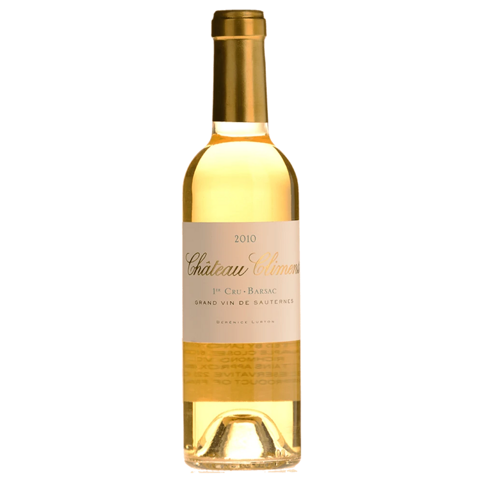 A bottle of 2010 Chateau Climens 375ml White Wine