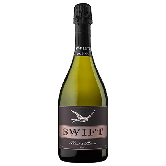 A bottle of 2011 Swift Sparkling Blanc de Blanc 750ml Sparkling Wine