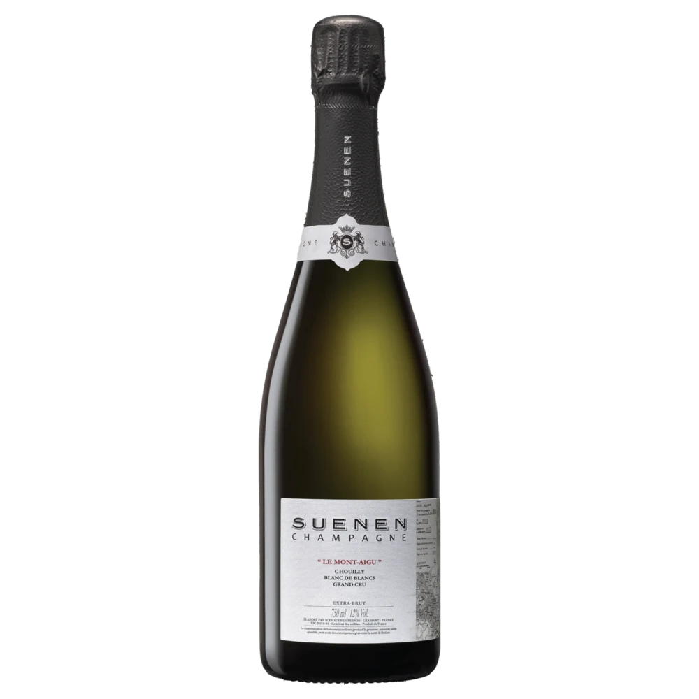 A bottle of 2016 Champagne Suenen Chouilly Le Mont Aigu Blanc de Blancs Grand Cru Extra Brut 750ml Sparkling Wine