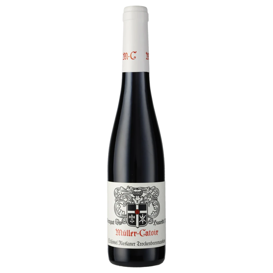 A bottle of 2017 Müller Catoir Herzog Rieslaner Trockenbeerenauslese 285° Riesling () 375ml White Wine