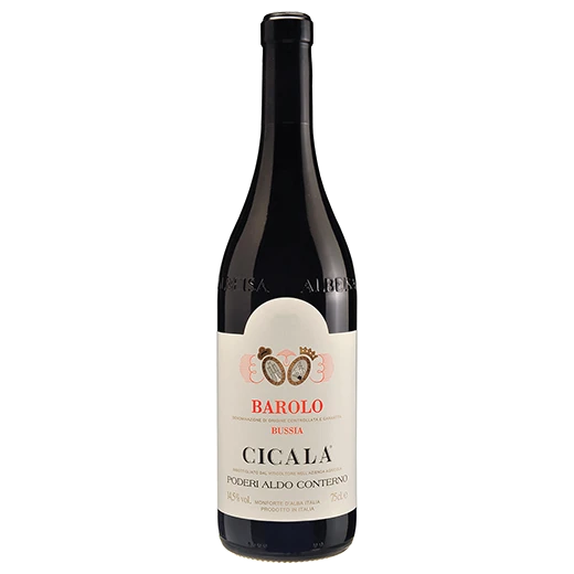 A bottle of 2017 Poderi Aldo Conterno Barolo DOCG Cicala 750ml Red Wine