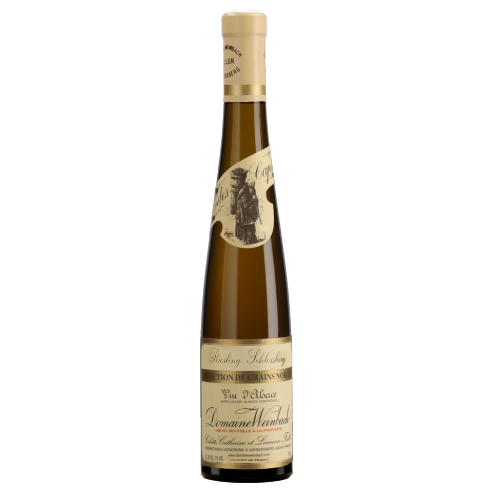 A bottle of 2017 Weinbach Alsace Grand Cru Schlossberg Selection de Grains Nobles Riesling 750ml White Wine