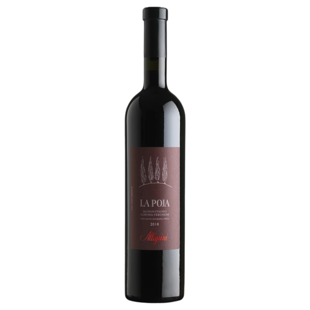A bottle of 2018 Allegrini La Poja 750ml Red Wine