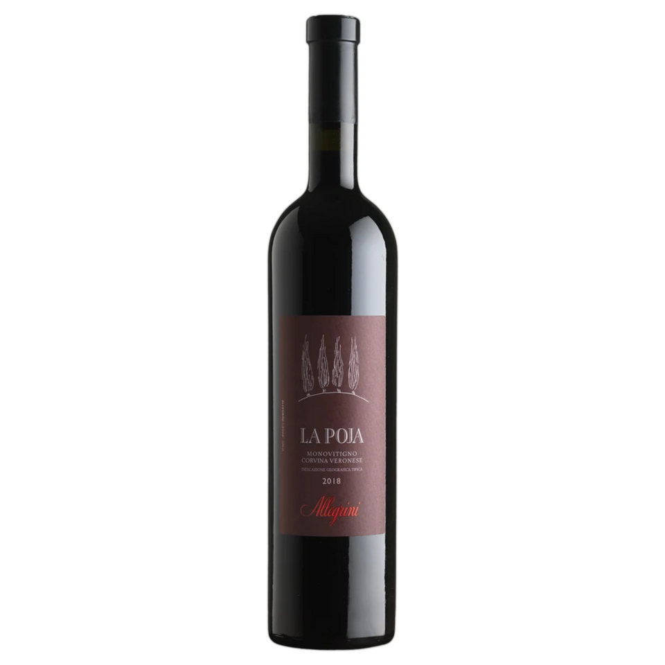 A bottle of 2018 Allegrini La Poja 750ml Red Wine