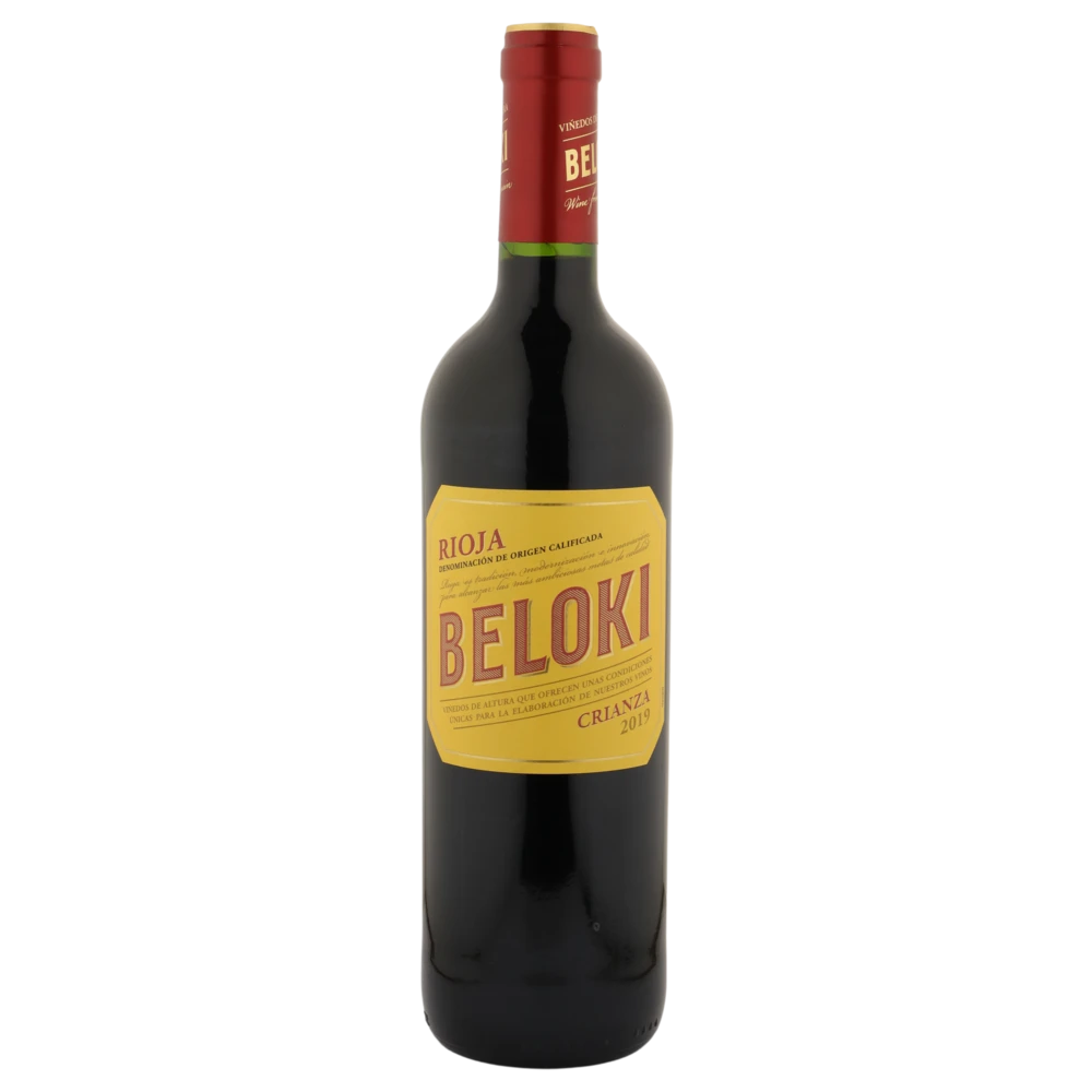 A bottle of 2019 Beloki Rioja Crianza Tempranillo 750ml Red Wine