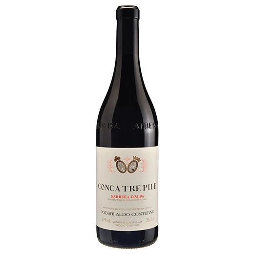 A bottle of 2019 Poderi Aldo Conterno Conca Tre Pile Barbera d'Alba 750ml Red Wine