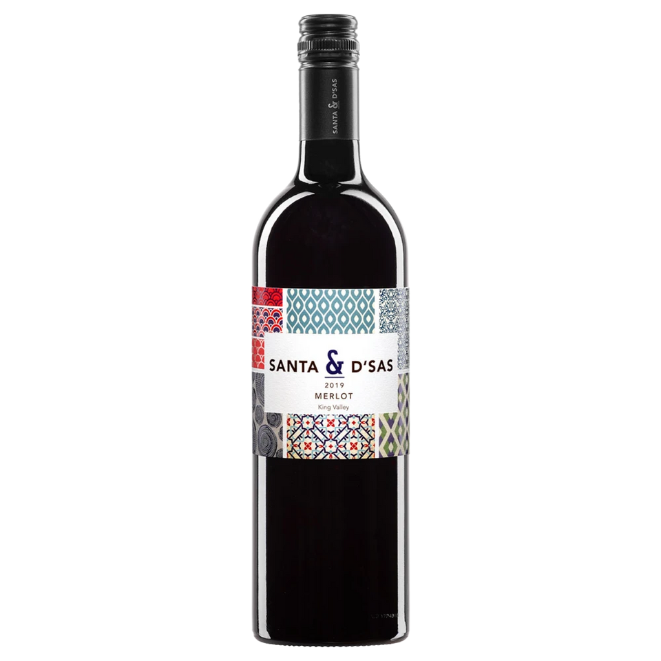 A bottle of 2019 Santa & D'Sas Merlot 750ml Red Wine