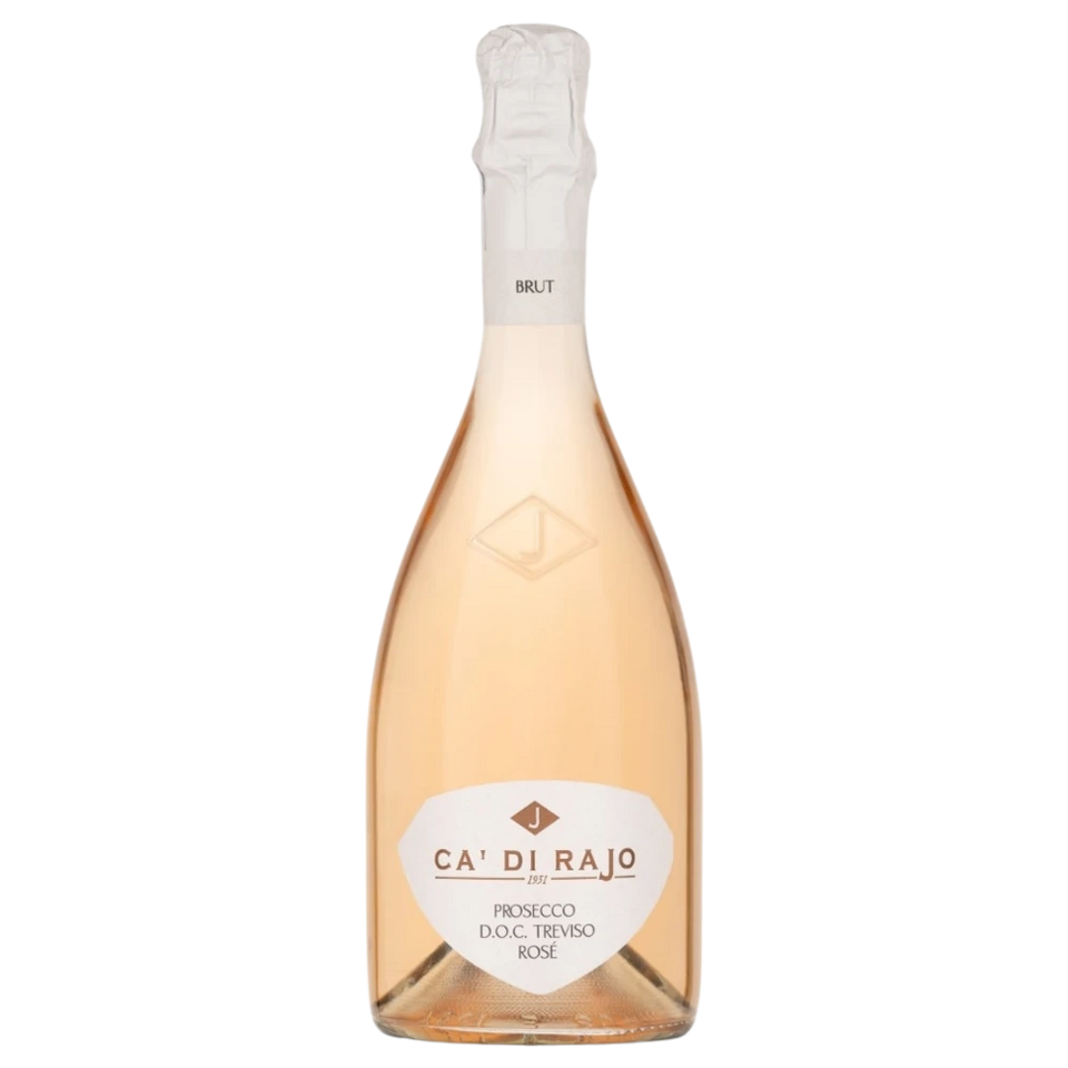 A bottle of 2020 Ca'Di Rajo Prosecco DOC Treviso Rose 750ml Sparkling Wine