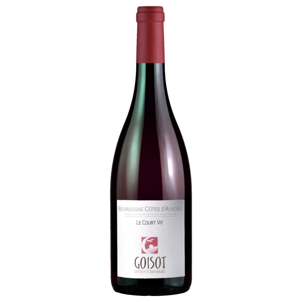 A bottle of 2020 Domaine Guilhem & J Hugues Goisot Bourgogne Côtes d'Auxerre Le Court Vit Rouge 750ml Red Wine