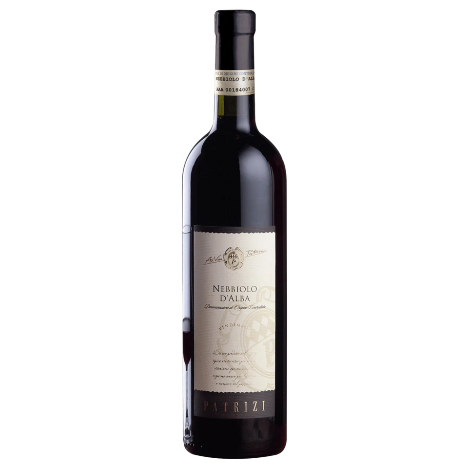 A bottle of 2020 Patrizi Nebbiolo D'Alba DOCG 750ml Red Wine