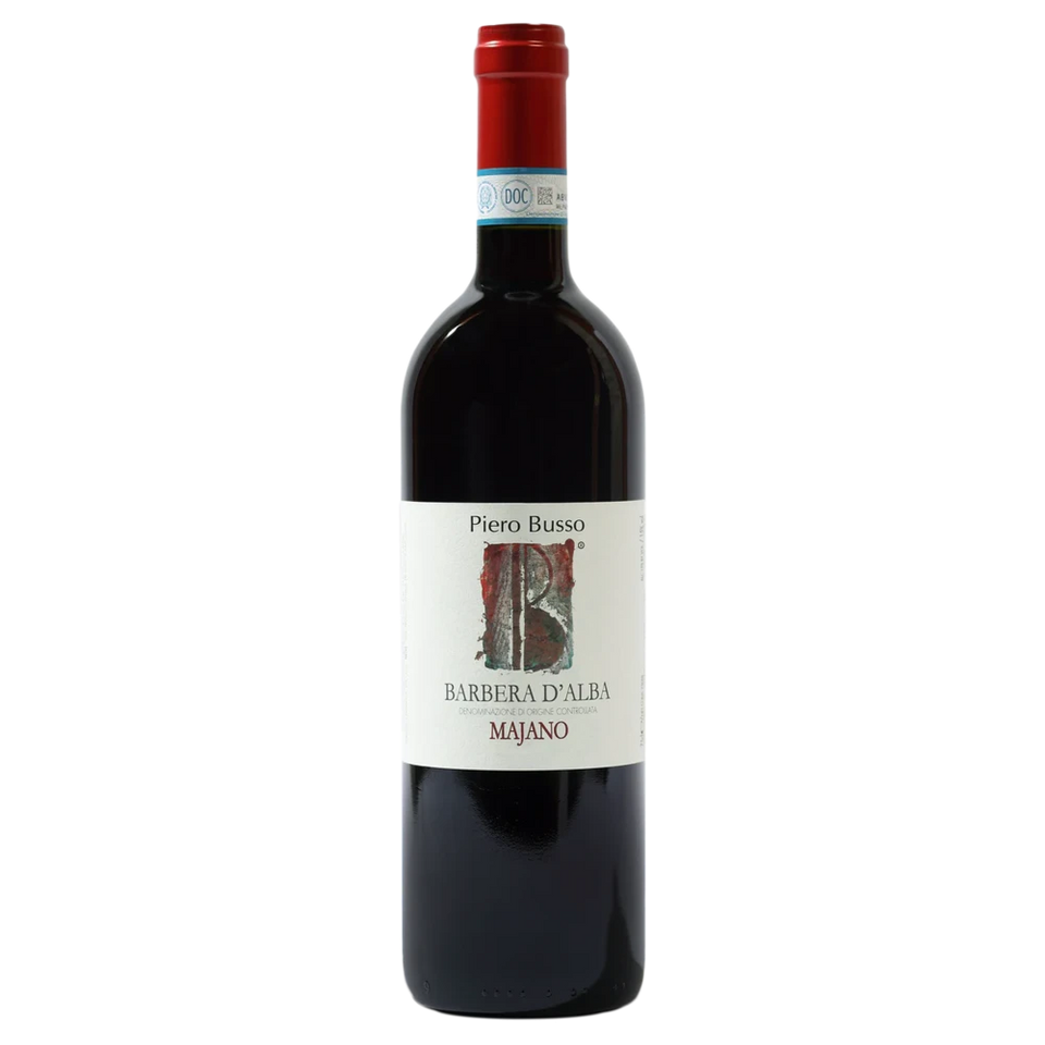 A bottle of 2020 Piero Busso Barbera d’ Alba Majano 750ml Red Wine