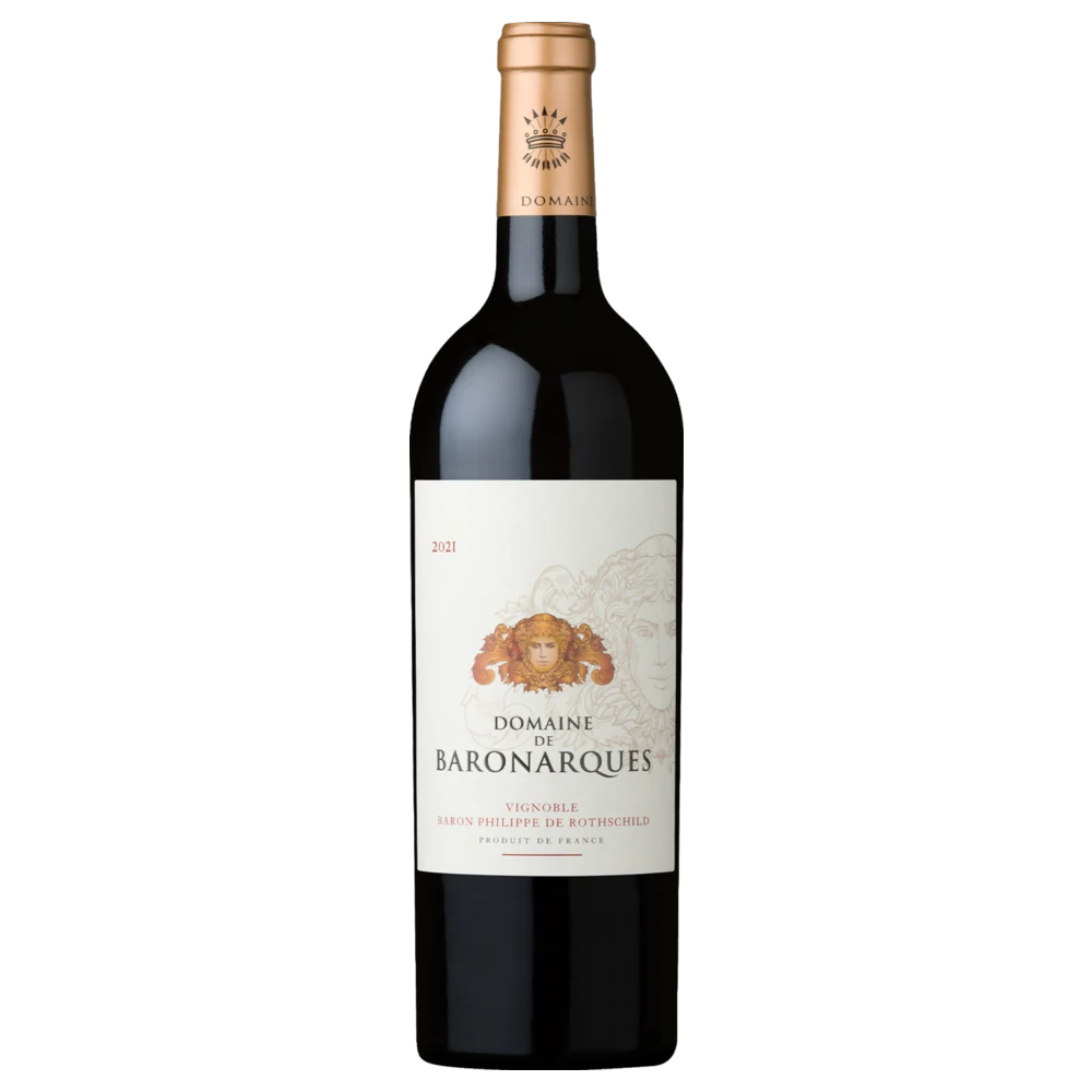 A bottle of Domaine De Baronarques 2018 750ml Red Wine