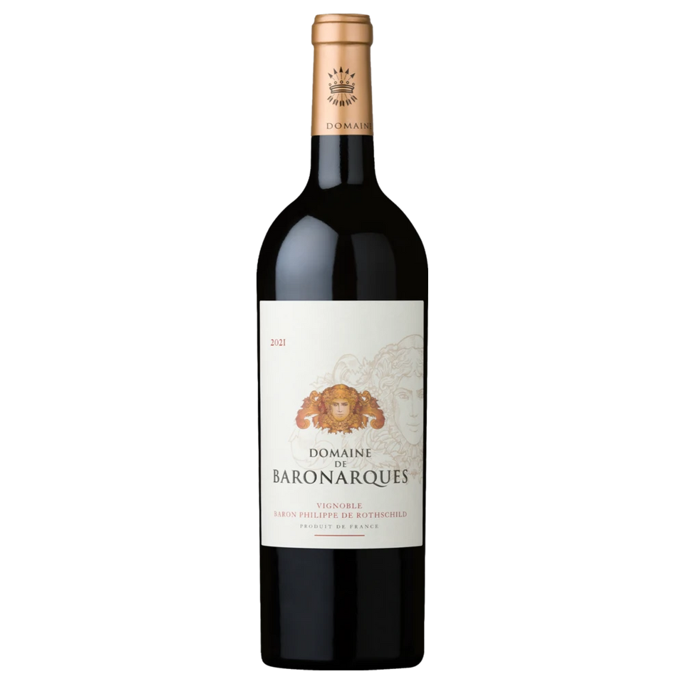 A bottle of Domaine De Baronarques 2018 750ml Red Wine