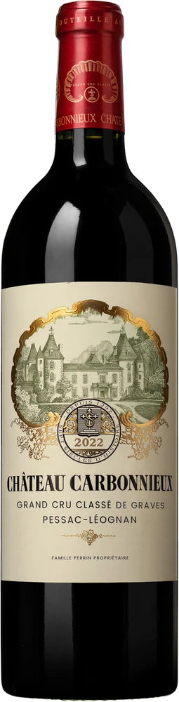 A bottle of 2021 Carbonnieux rouge 750ml Red Wine