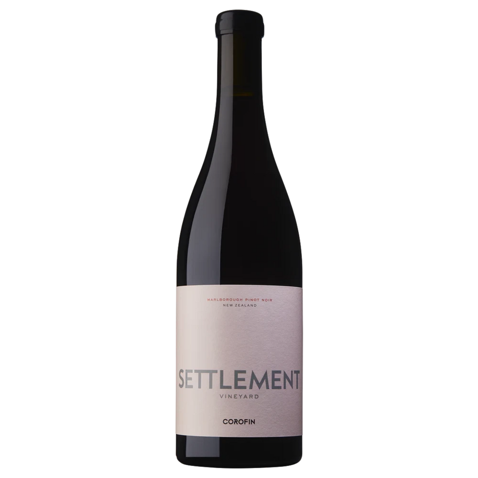 A bottle of 2022 Corofin Settlement Vineyard Pinot Noir 750ml White Wine