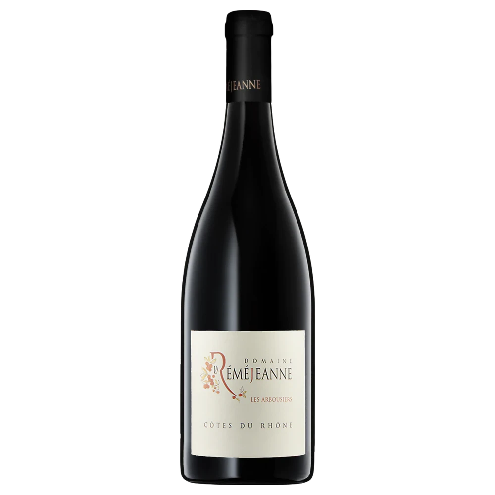 A bottle of 2022 Domaine la Réméjeanne Côtes du Rhône Les Arbousiers Rouge 750ml Red Wine