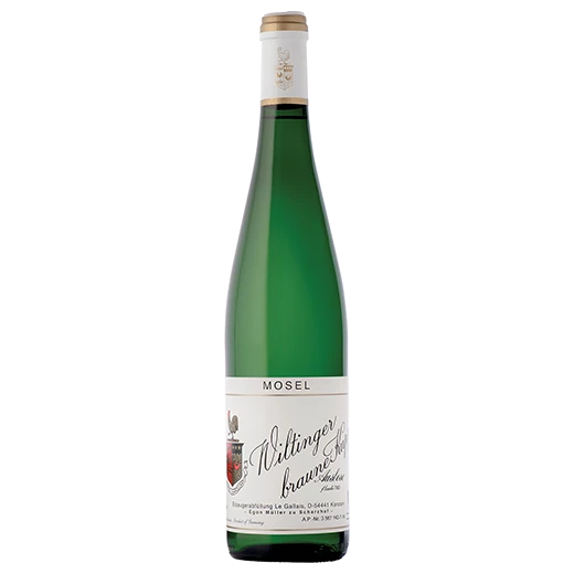 A bottle of 2021 Egon Muller Wiltinger Braune Kupp Riesling Auslese 750ml White Wine
