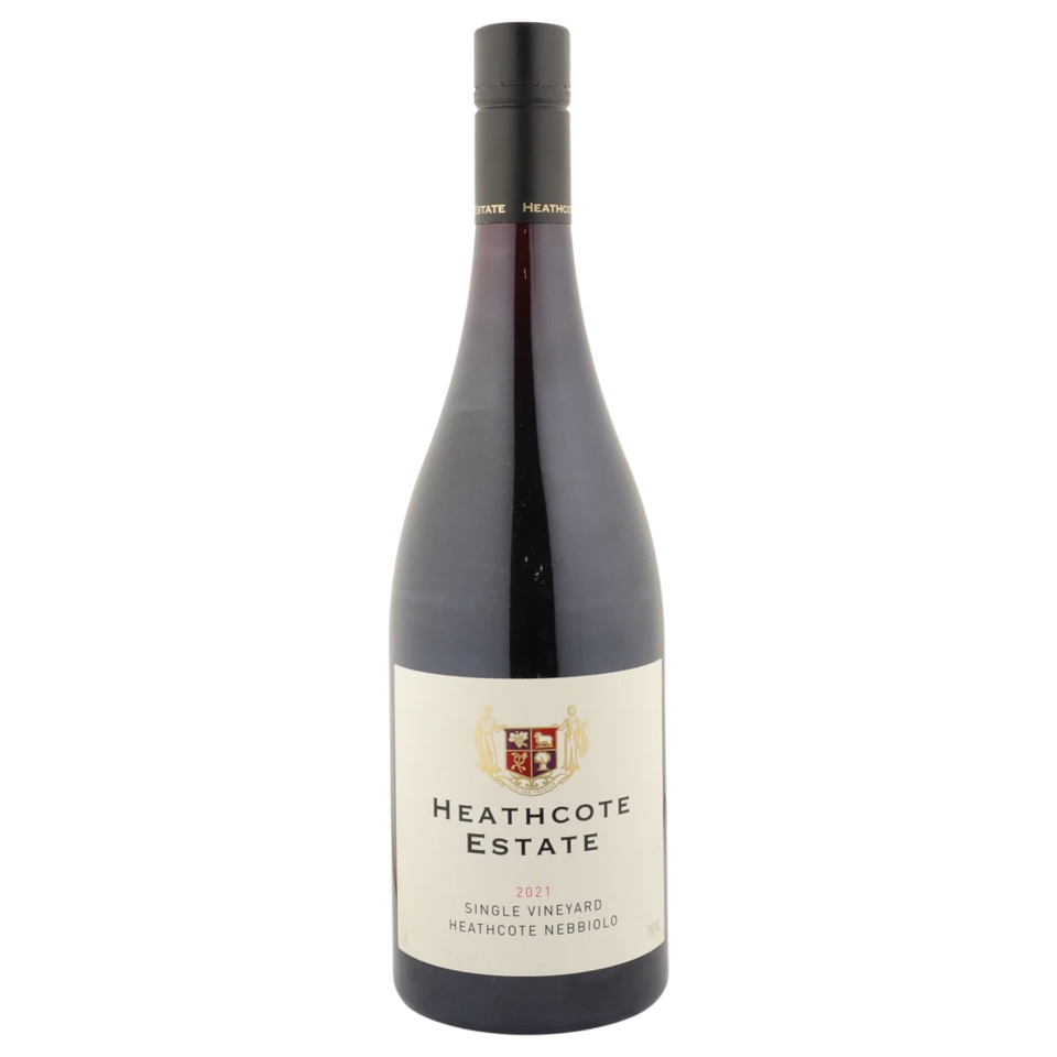 A bottle of 2021 Heathcote Estate Nebbiolo 750ml Red Wine