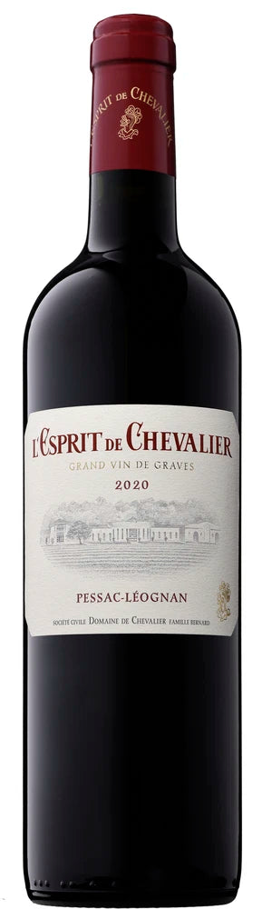 A bottle of 2021 L'Esprit de Chevalier rouge 750ml Red Wine