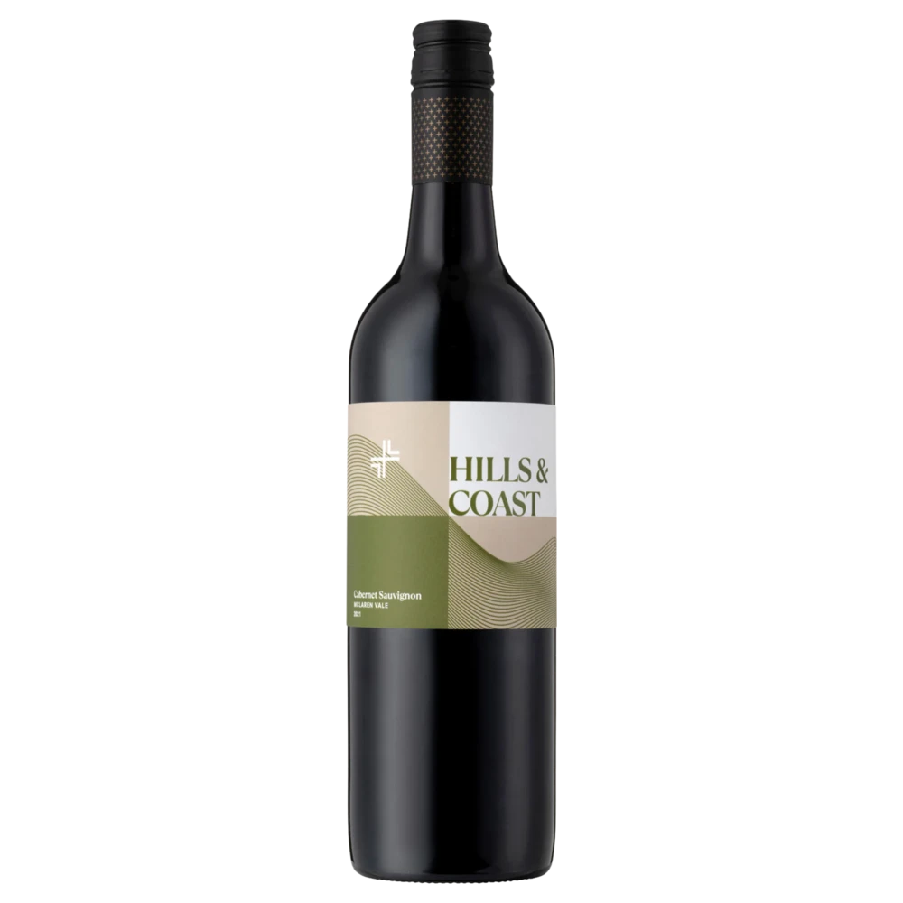 A bottle of 2021 Lloyd Brothers Hills & Coast Cabernet 750ml Red Wine