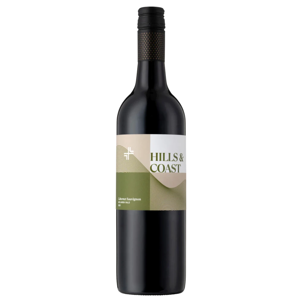 A bottle of 2021 Lloyd Brothers Hills & Coast Cabernet 750ml Red Wine