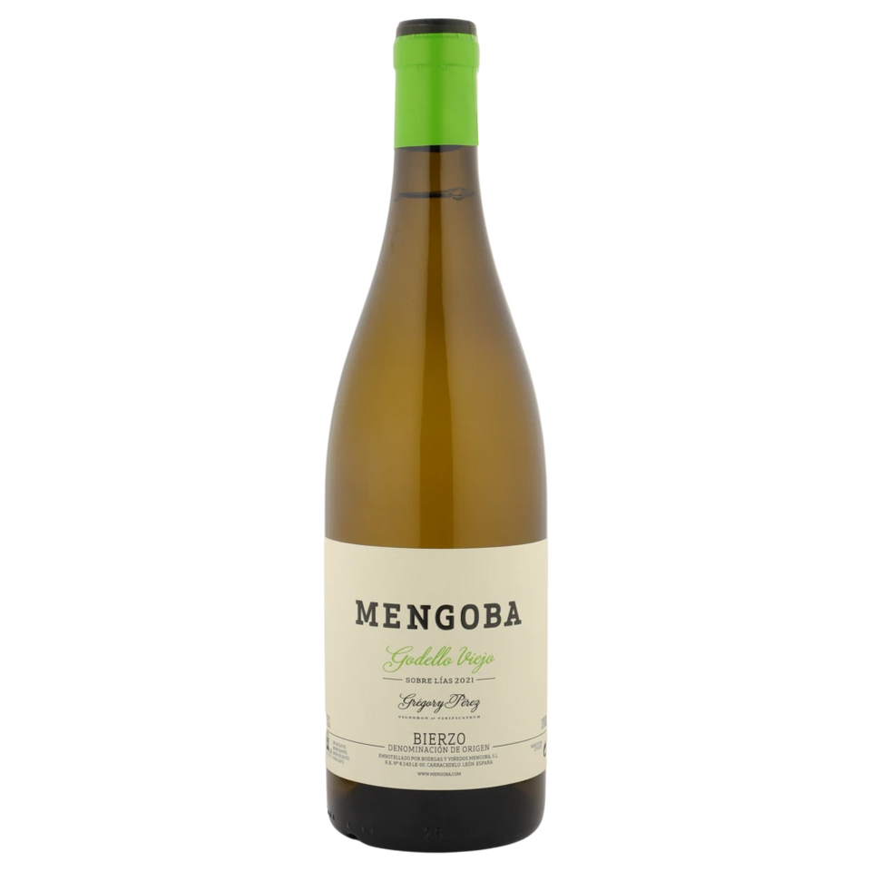 A bottle of 2021 Mengoba Godello Sobre Lias Albariño 750ml White Wine