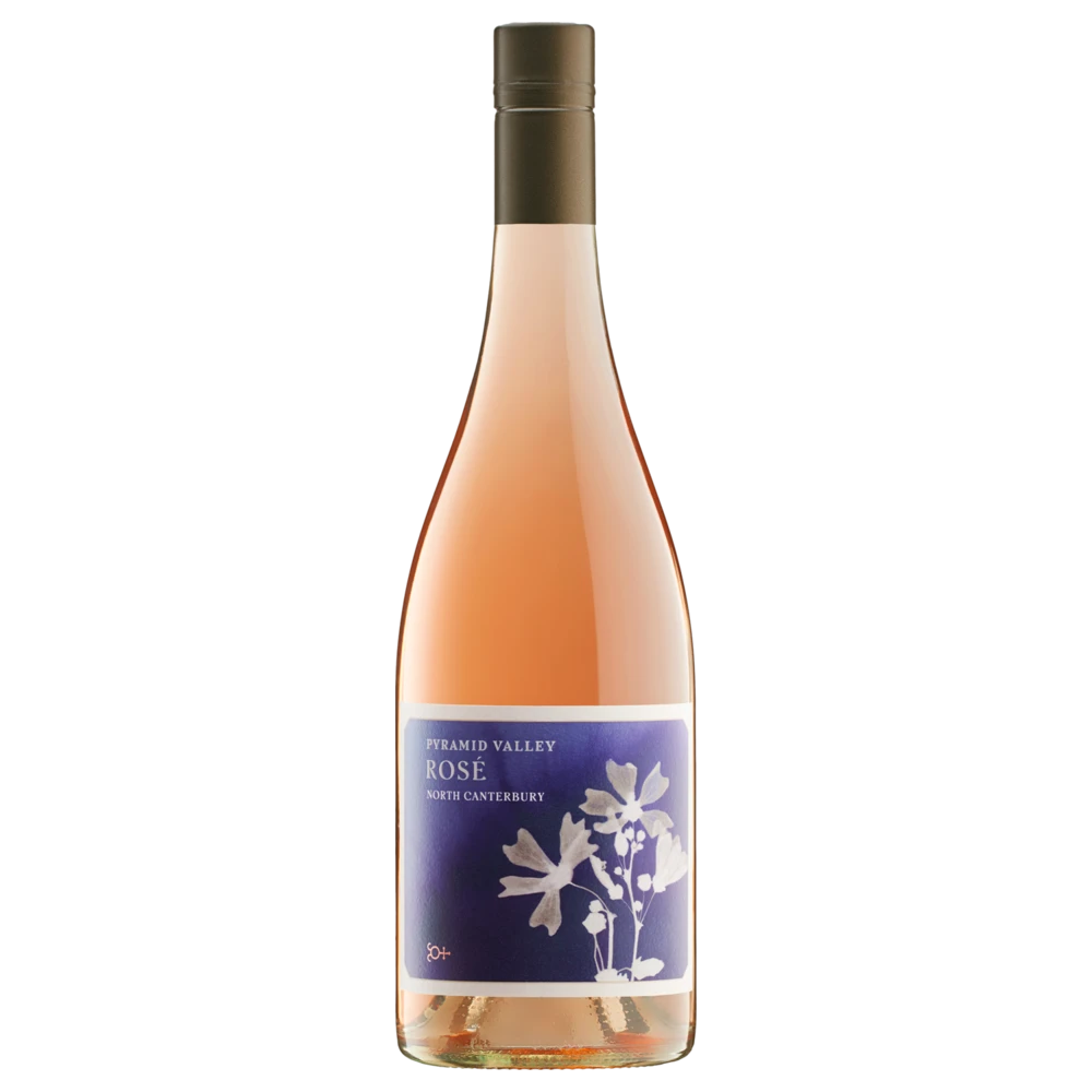 A bottle of 2021 Pyramid Valley North Canterbury Rosé 750ml Rose Wine