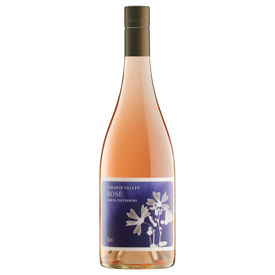 A bottle of 2021 Pyramid Valley North Canterbury Rosé 750ml Rose Wine