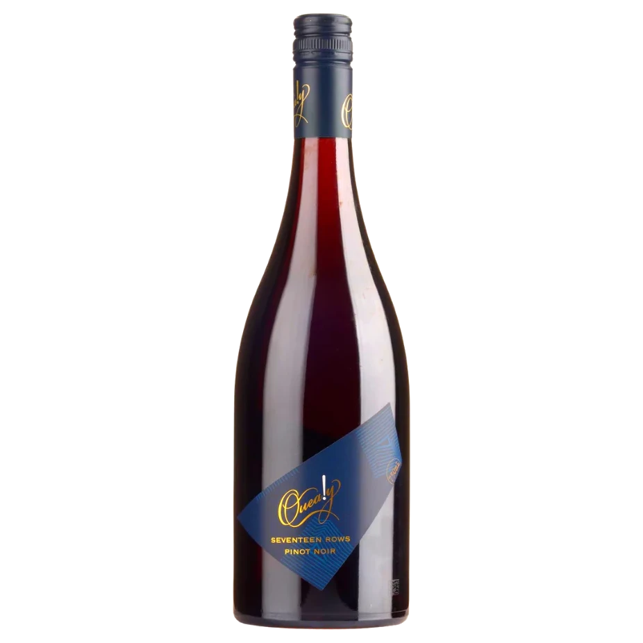 A bottle of 2022 Quealy Seventeen Rows Pinot Noir 750ml Red Wine