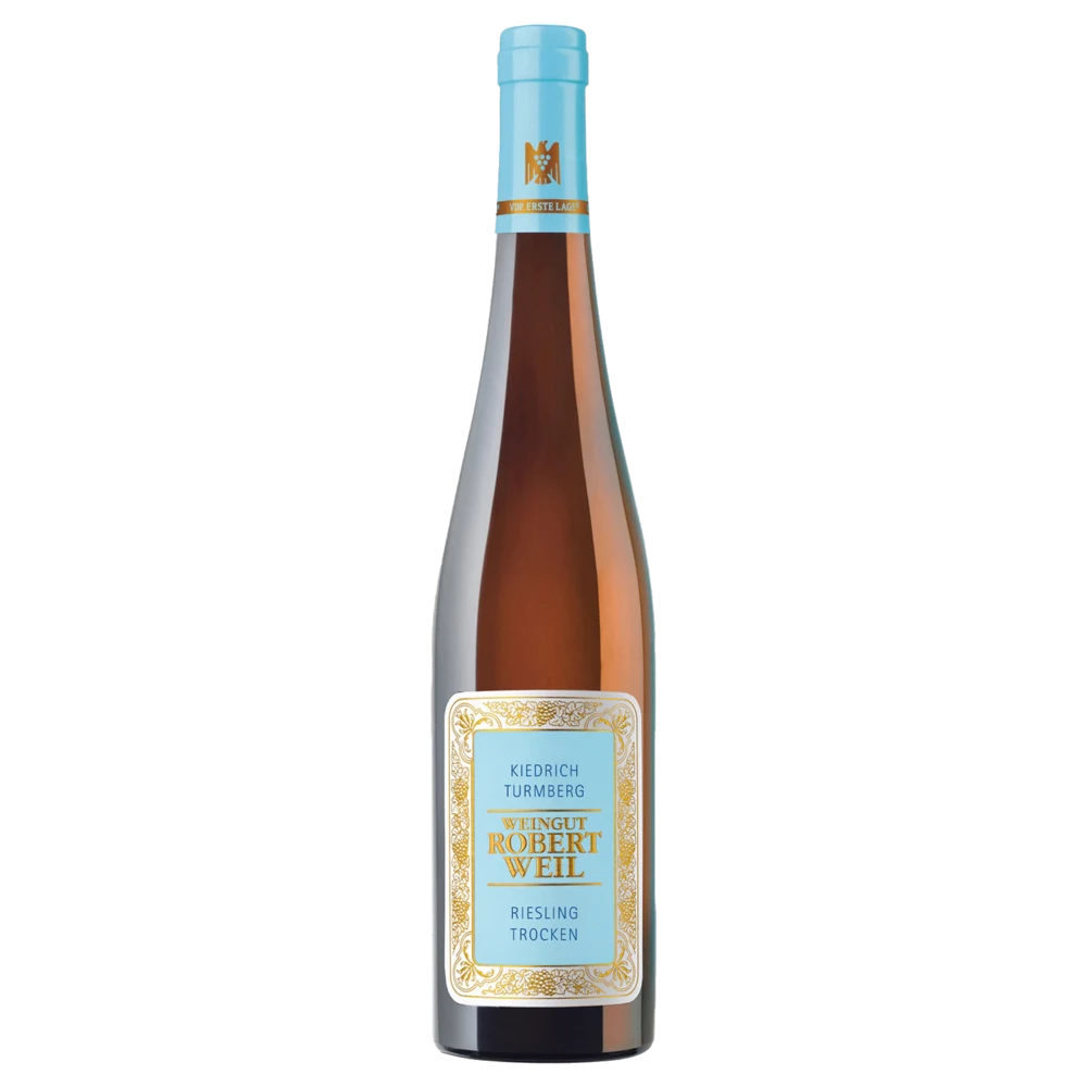 A bottle of 2023 Robert Weil Kiedrich Turmberg Riesling Trocken 750ml White Wine