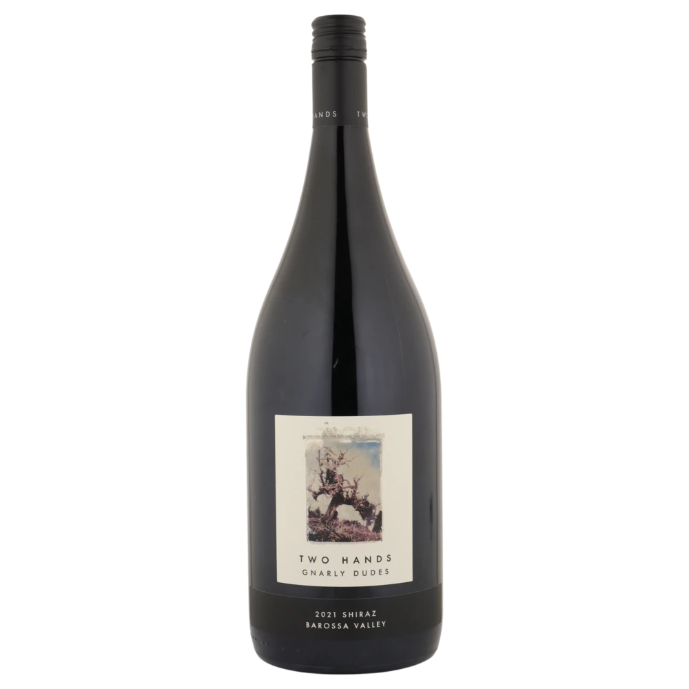 A bottle of 2021 Two Hands Gnarly Dudes Shiraz 1500mL 1500ml Red Wine