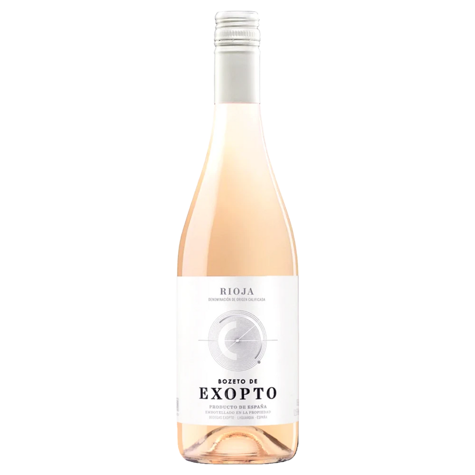 A bottle of 2023 Bodegas Exopto Bozeto de Exopto Rosado 750ml Rose Wine