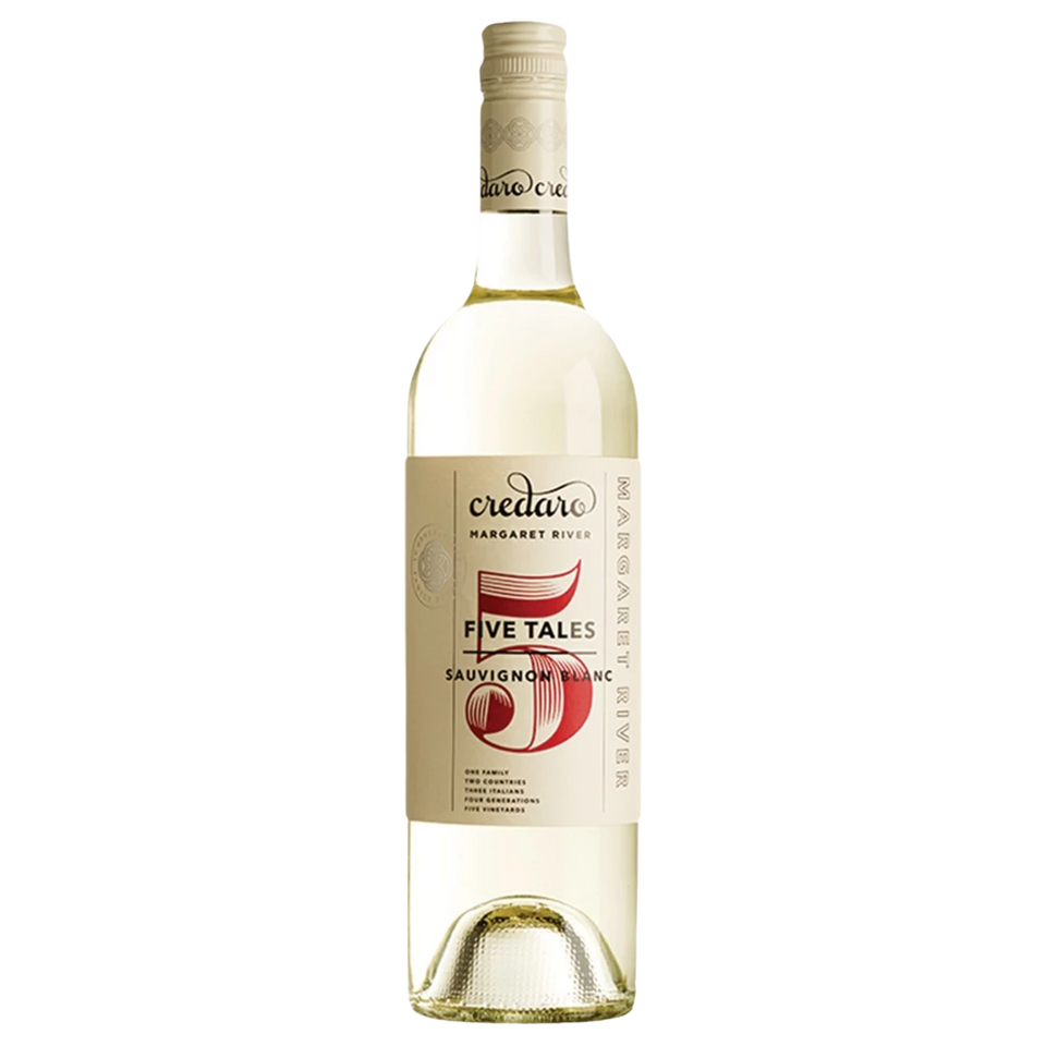 A bottle of 2022 Credaro Five Tales Sauvignon Blanc 750ml White Wine