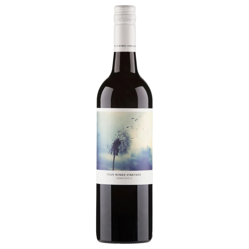 A bottle of 2022 Four Winds Sangiovese 750ml Red Wine