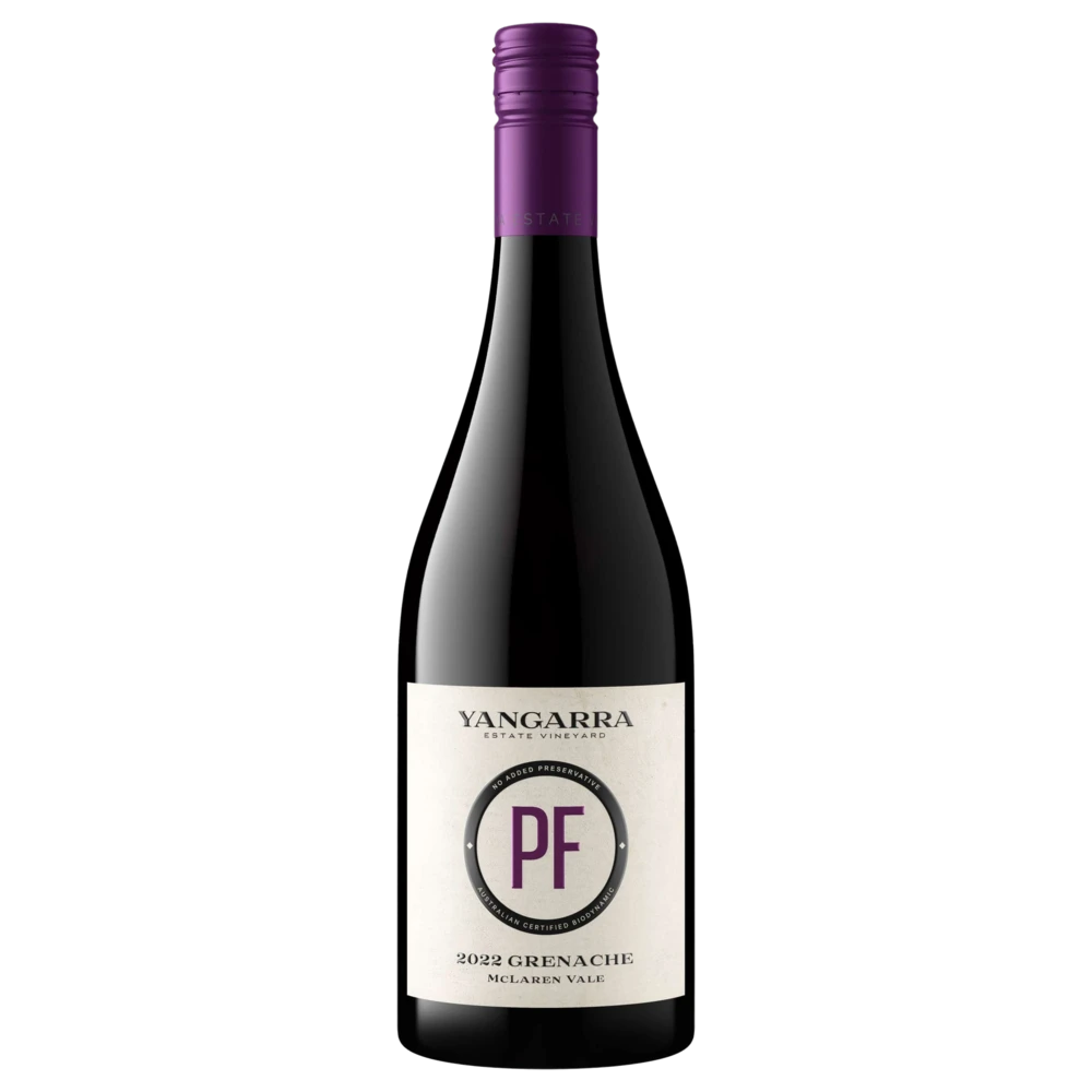 A bottle of 2022 Yangarra Preservative Free Grenache 750ml Red Wine
