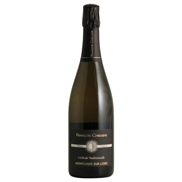 A bottle of 2020 Domaine François Chidaine Montlouis Brut Nature 750ml Sparkling Wine